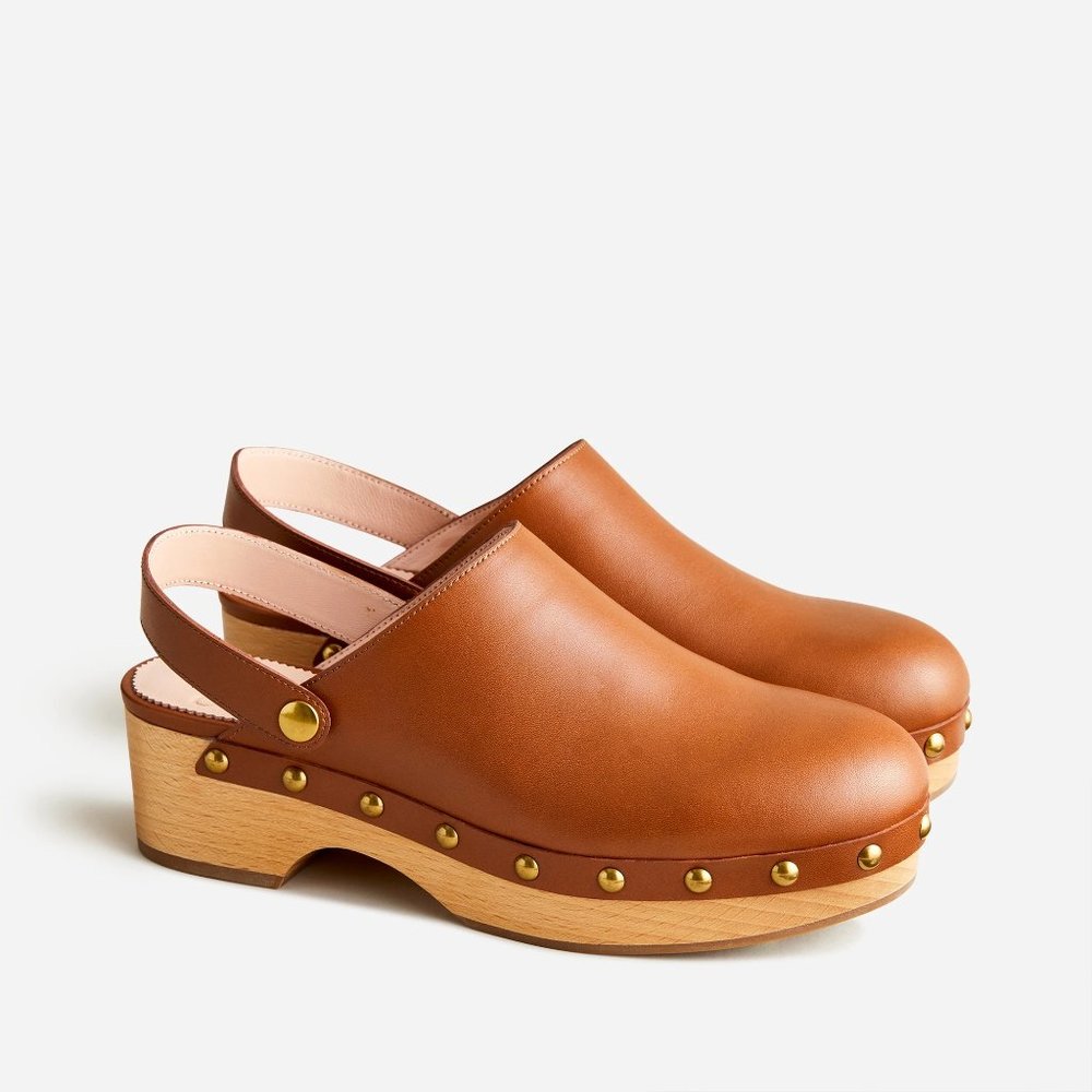 J.Crew Convertible leather clogs NWT 5